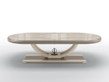 METROPOLIS - Oval walnut table by BRUNO ZAMPA - view 2